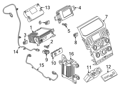 2014 Ford F-150 Navigation System Cable Diagram for DL3Z-14D202-G