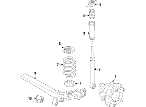 2020 Hyundai Venue Rear Axle, Suspension Components Bush Diagram for 55160-K3000