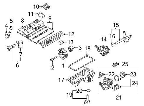 2011 BMW 528i Filters Engine Air Filter Diagram for 13717605436