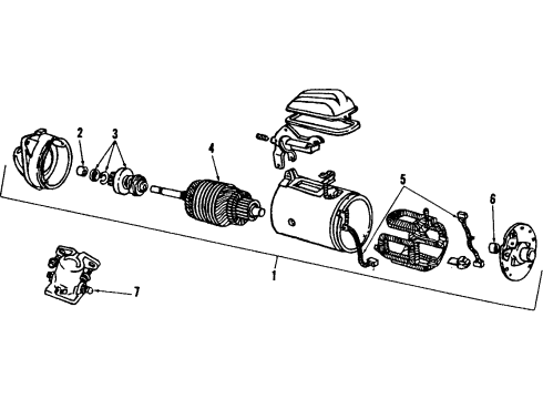 1992 Ford Tempo Battery Starter Diagram for F23Z-11002-BRM