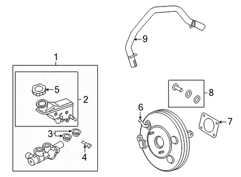 2022 Hyundai Santa Cruz Dash Panel Components HOSE & PIPE ASSY-VACUUM Diagram for 59150-K5100