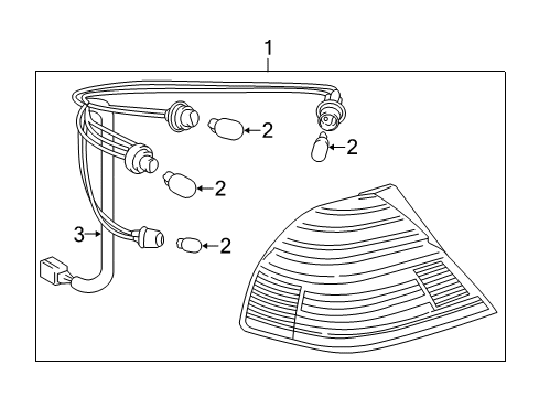 2003 Toyota Avalon Combination Lamps Combo Lamp Assembly Diagram for 81560-AC070