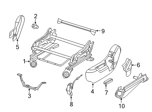 2020 Dodge Durango Tracks & Components Shield-Seat ADJUSTER Diagram for 1UP83DX9AA