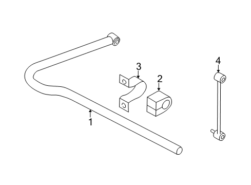 2002 Nissan Xterra Stabilizer Bar & Components - Rear Rod-Connecting, Rear Stabilizer Diagram for 56261-7Z000