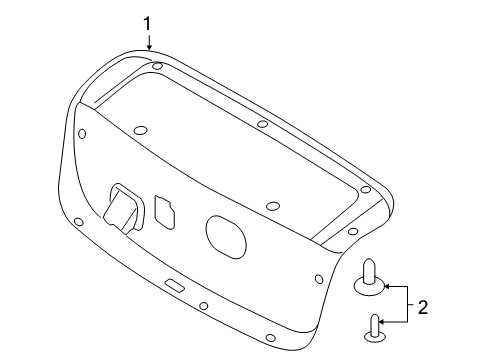 2007 Hyundai Sonata Interior Trim - Trunk Lid Trim Assembly-Trunk Lid Diagram for 81750-3K000