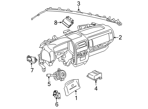 2004 Jeep Grand Cherokee Air Bag Components Sensor-Air Bag Diagram for 56010410AC