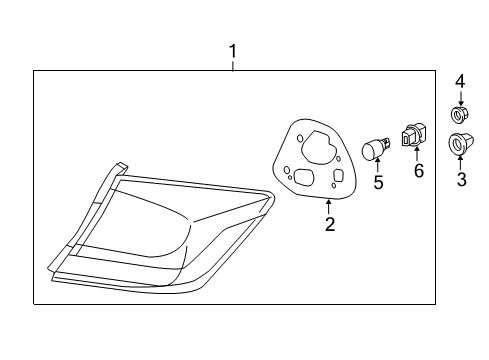 2014 Honda Civic Bulbs Taillight Assy., L. Diagram for 33550-TR2-A51