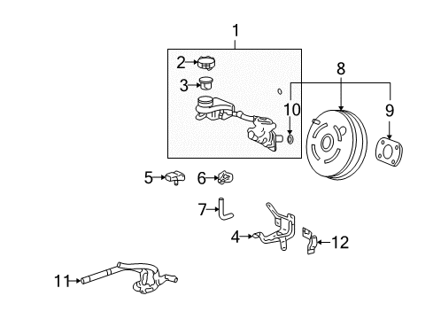 2009 Acura RDX Hydraulic System Power Set, Master Diagram for 01469-STK-A01