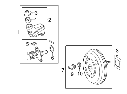 2011 Toyota Avalon Hydraulic System Reservoir Assembly Diagram for 47220-06230