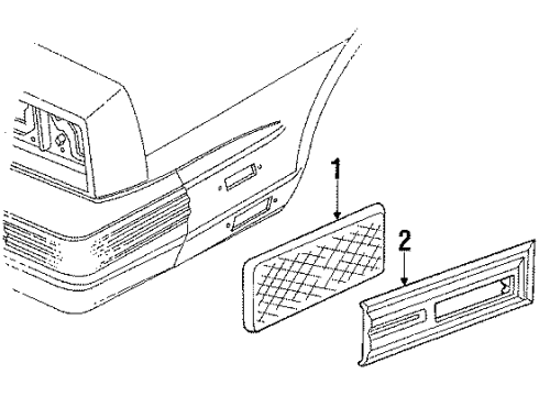 1986 Pontiac Grand Prix Front Lamps - Side Marker Lamps Lens, Front Side Marker Lamp (W/Housing) Diagram for 5972643