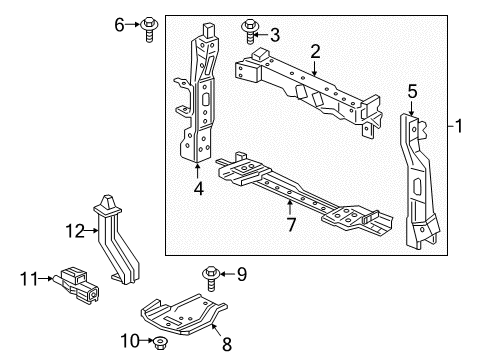 2021 Honda HR-V Switches & Sensors Plate Complete Right, Lower Diagram for 60450-T7W-X00ZZ