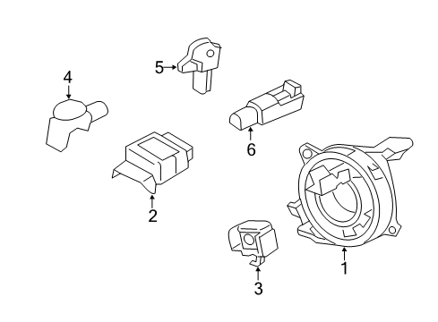 2017 Ford Focus Air Bag Components Head Air Bag Diagram for GM5Z-54042D94-B