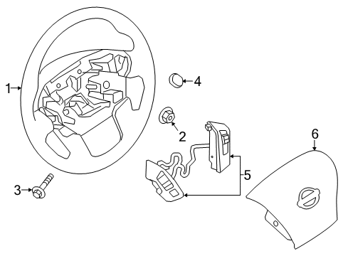 2018 Nissan Titan XD Cruise Control System Switch Assembly-ASCD Diagram for 25550-EZ08B