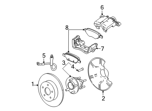 2006 Chevrolet Malibu Rear Brakes Hose Asm-Rear Brake Diagram for 15864128