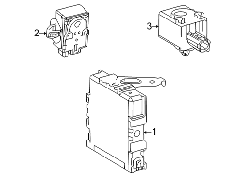 2021 Toyota Mirai Electrical Components Control Module Diagram for 89340-62030