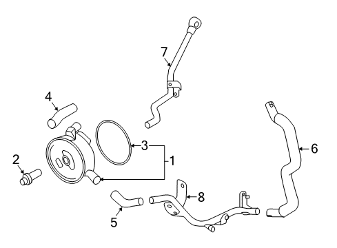 2018 Nissan Maxima Oil Cooler Pipe-Water Diagram for 14053-4RA0A