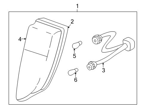 2006 Hyundai Elantra Bulbs Lamp Assembly-Back Up & Rear Fog, LH Diagram for 92402-2D270