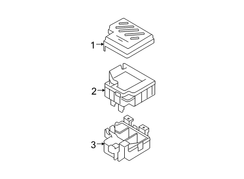 2008 Hyundai Santa Fe Fuse Box Engine Room Junction Box Assembly Diagram for 91950-2B620