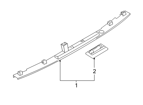 2007 BMW Alpina B7 License Lamps Trunk Lid Grip Diagram for 51137139745