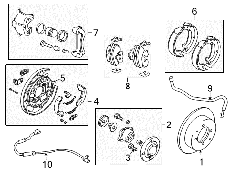 2006 Kia Optima Parking Brake Parking Cable Assembly Diagram for 5975038001