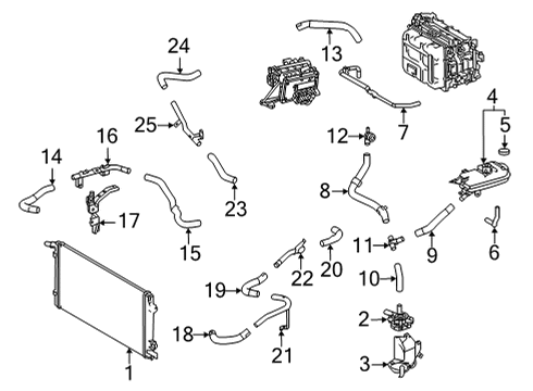 Diagram for 2017 Toyota Mirai Inverter Cooling Components 