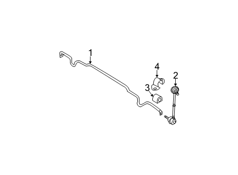 2005 Nissan Altima Stabilizer Bar & Components - Front Stabilizer-Front Diagram for 54611-ZB700
