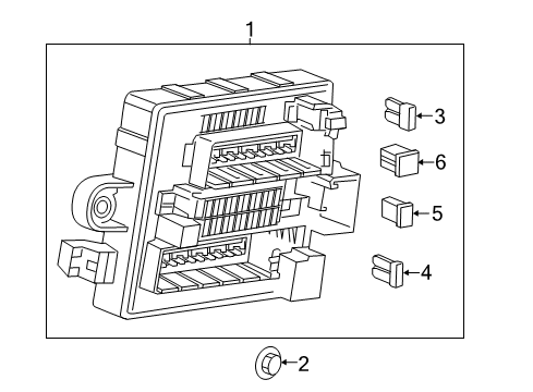 2018 Buick Enclave Fuse & Relay Fuse & Relay Box Diagram for 84281614