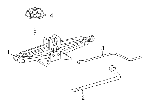 2011 Toyota Matrix Jack & Components Handle Diagram for 09113-01010