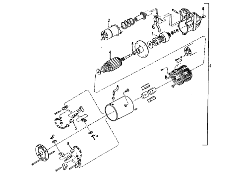 1999 Chevrolet C2500 Suburban Starter Starter Bracket Diagram for 23502557