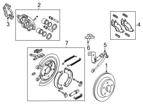2006 Dodge Ram 1500 Brake Components Adapter-Disc Brake CALIPER Diagram for 5139918AA