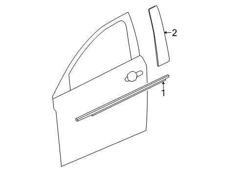 2017 Chevrolet Sonic Exterior Trim - Front Door Belt Weatherstrip Diagram for 95127305