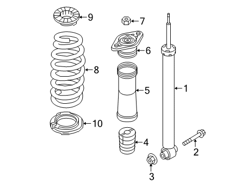 2016 Kia Optima Shocks & Components - Rear Rear Springs Diagram for 55350D5550