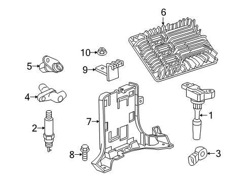 2019 Cadillac CT6 Powertrain Control Mount Bracket Diagram for 84269569