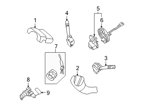 2006 Kia Optima Switches SHROUD-Steering Column Diagram for 848502G000J6