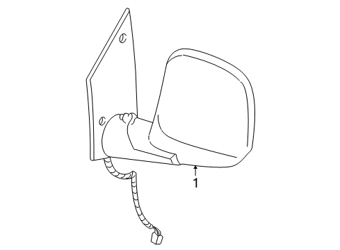 1996 Chevrolet P30 Outside Mirrors Mirror Asm-Outside Rear View Diagram for 15677199