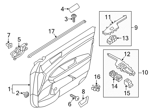 2017 Kia Optima Mirrors Outside Rear View Mirror Assembly, Left Diagram for 87610A8000