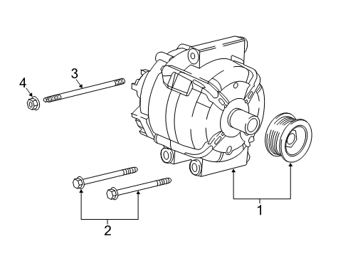 2016 Buick Cascada Alternator Alternator Diagram for 13512745