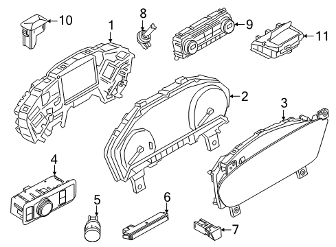 2021 Ford Escape Headlamps Control Module Diagram for JX7Z-13C788-H