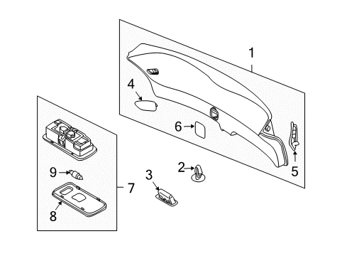 2003 Infiniti FX35 Interior Trim - Lift Gate Clip-Trim Diagram for 01553-05033