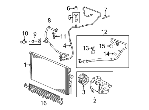 2009 Chevrolet HHR A/C Condenser, Compressor & Lines Upper Pressure Hose Diagram for 25802965