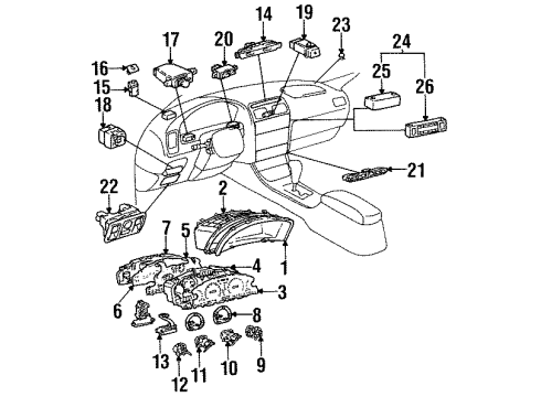 1997 Lexus LS400 Traction Control Components Computer Assembly Diagram for 83247-5A470