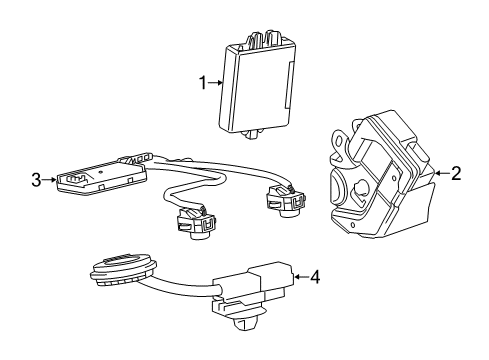 2017 Lexus IS300 Anti-Theft Components Sensor, Theft Warning Diagram for 89732-53230