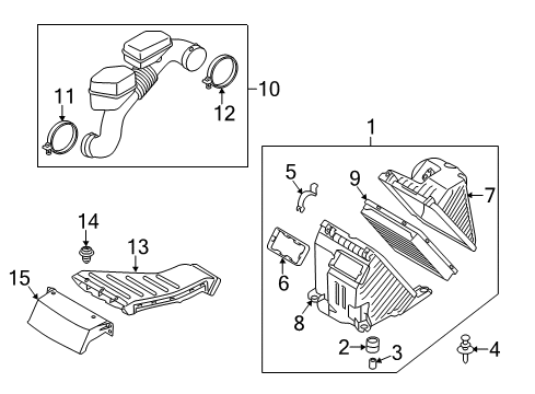 2011 Kia Sorento Air Intake Hose Assembly-Air Intake Diagram for 281402P200