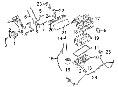 2008 Ford E-150 Intake Manifold Intake Manifold Diagram for 7L3Z-9424-F