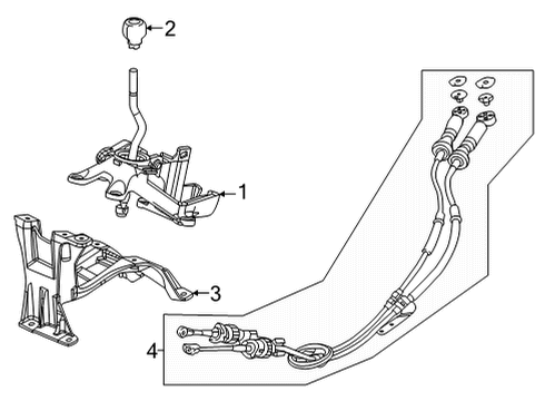 2022 Honda Civic Transmission Shift Lever WIRE, CHANGE Diagram for 54310-T43-J01