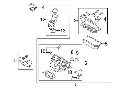 2008 Ford E-350 Super Duty Powertrain Control Lower Tray Duct Diagram for 4C2Z-9671-BA