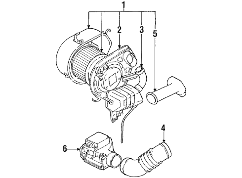 1985 Toyota Celica Air Inlet Air Inlet Tube Diagram for 17751-35010