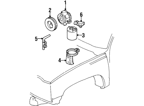 1990 Chevrolet C1500 A.I.R. System Pump Asm, Air Injection Diagram for 7842361