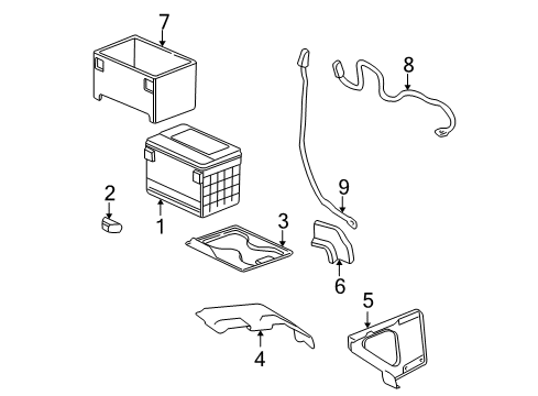 2004 GMC Sierra 3500 Battery Cable Asm, Battery Negative Diagram for 15372004