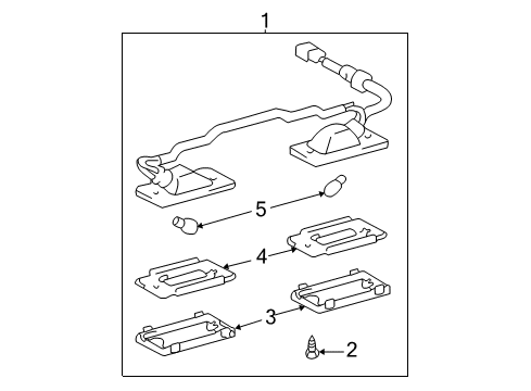 2003 Toyota Highlander Bulbs Lens Diagram for 81271-95709